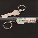 Custom Logo Key Shaped Metal Keychain thumbnail-4