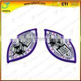 Locking Edges Oval Sew on Badges