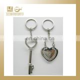 key shaped and heart shaped key chain