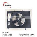 OM 16360-BZ051 Radiator & Condenser E-FAN TO-YO-TA RU-SH