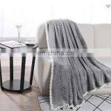 100% Polyester Sherpa Flannel Blanket Two Sides Brushed Cozy Fleece Throw thumbnail-5
