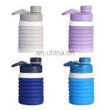 Botellas De Agua Plegables De Silicona Flexible Collapsible Folding Silicone Water Bottle thumbnail-5