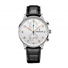 Stainless Steel Multi-function Watches Man Quartz Chronograph Watch