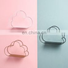 Free Punch Wall Hanging Simple Home Living Room Wall Decoration Cloud Metal Wall Shelf