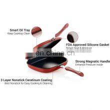 Induction Friendly Camping Flat Cooking Gas Non Stick Korean BBQ Double Side Grill Pan thumbnail-4