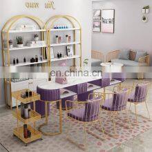 Stylish Modern Beauty Salon Furniture Marble Manicure Nail Table