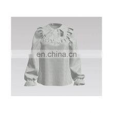 Wholesale Hot Sale Blue Stripe COTTON NYLON Poplin Yarn-dyed Fabric for Shirt thumbnail-2