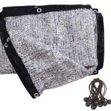 Batawa Tela de sombra Aluminet al 70% con ojalas y cordones elásticos con bolas thumbnail-2