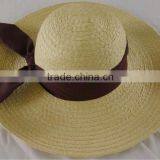 Fashion Design Paper Cheap Wide Brim Hat for Ladies