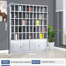 Multi-Compartment Stainless Steel Pigeonhole Cabinet-Student Thermos Flask Storage Unit thumbnail-4