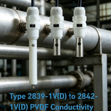 Type 2839 2842 PVDF Conductivity Sensor Industrial Water Conductivity Electrode for Water Treatment System thumbnail-5