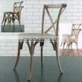 RCH-5001 French Style Stacking Oak Cross Back Chair Quality Choice thumbnail-1