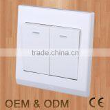 Lastest Wholesales Price BS 2 Gang One Way Switch, Plate Switch, Push Light Switch thumbnail-2