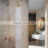 Surface Mounted Rose Golden Solid Brass Exposed Shower SM007B thumbnail-1