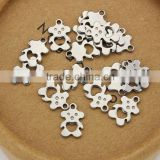 S825 Stainless Steel tiny bear hollow Stamping Tag,bear charm                        
                                                Quality Choice