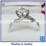 True Love Diamond Brilliant AAA CZ 925 Silver Wedding Ring thumbnail-1