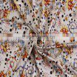 Flower Designes of Digital Print Cotton Woven Fabric Textiles for Girl Dress thumbnail-2