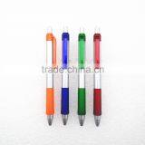 Plastic ball pen with grip , promotional ball pen with rubber grip