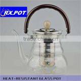 Premium Heat Resistant Glass Tea Pot With Stainless Steel Filter 1100S thumbnail-1