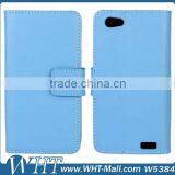 Top Quality Leather Flip Credit Card Slots Wallet Style Case Cover for HTC One V Mobile Phone Case thumbnail-1