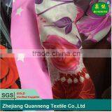 Big Flower Printed Peached Polyester Fabric for Bed Sheet