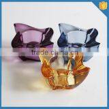 Wholesale Beautiful Coloured Lead Free Colored Glass Candle Holder Tea Light Candle Holder