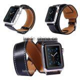 New 1:1 Original Quality Cuff Bracelet Strap Leather Watchband for Apple Watch Band 42mm 38mm With Metal Adapters thumbnail-5