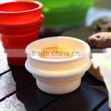 Office BPA Free Folding Design Durable Food Grade Silicone Tumbler thumbnail-4
