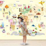 New Arrival Home Nursery Wall Stickers World Map for Kids Enducation Toys thumbnail-3