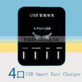 Plug-in type USB Charger adapter for Smart phones and Tablets- 4 USB Ports