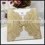 High-end Laser Cut Wedding Invitation Card With Bowknot Wholesale thumbnail-2