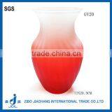Frosted Red Wholesale Glass Vase thumbnail-1