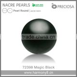PRECIOSA Crystal Nacre Pearls Round shape in Magic Black
