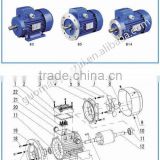 Guomao high quality three phase asynchronous motor with brake