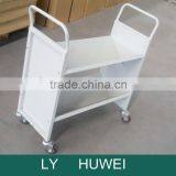 V Shape Book Truck Movable Book Stand Book Car thumbnail-1