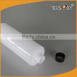 20 oz White PET Cylinder Liquid Bottles With Black Lids thumbnail-4