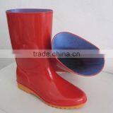 Red Pvc Gum Boots for Women thumbnail-1