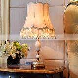 White Jade Golden Metal European Style Table Lamp thumbnail-1