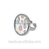 Wholesale Latest Fashion Silver Color Custom Sublimation Stainless Steel Finger Ring thumbnail-1