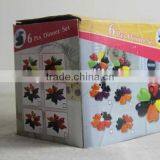 Stock 6pcs Dinner Dish Set , Colorful Ceramic Plate Set Close Out , Porcelain Dish Set With Hanger thumbnail-2