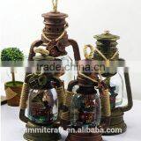 Lantern Lights Resin Antique Mini Phonograph Antique Snow Globes