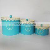 Lace Lid With Tea Coffee Sugar Set Biscuit Bread Bin Cake Canister Storage Jar Pot thumbnail-4