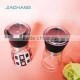 Glass Salt Spice Condiment Jar With Black Grinder Cap thumbnail-2