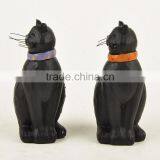Custom Hand-painted Resin Halloween Black Cat Statue thumbnail-5