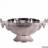 round metal shiny deer handle ice bucket