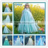 2014 Pretty Girl Dress Latest Blue Aqua Tutu Dress & headband &Glitter Cape Set Baby Clothes Wholesale Price