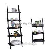 3&5 Tier Wooden Wall Rack Leaning Ladder Shelf Unit Bookcase Display thumbnail-2
