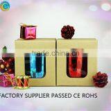 Sliver Laser Red Glass Votive Holders thumbnail-6