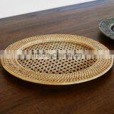 Rattan Charger Plates for Restaurant, Wedding