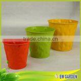 Direct Manufacturer Handmade Metal Tin Garden Small Metal Flower Pot thumbnail-2